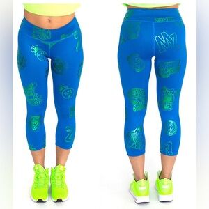 Zumba All Stars Capri Leggings - Jersey Blue.